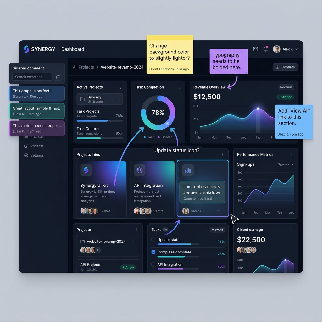 Previu feedback interface mockup
